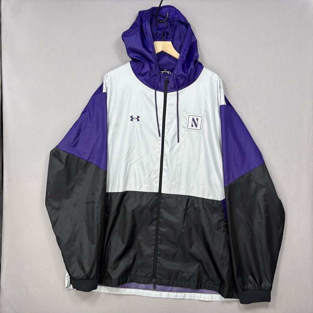 Northwestern University Under Armour Jacket Mens 5XL Full Zip Windbreaker